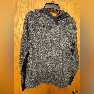 Black and Gray Tweed lightweight Hoodie